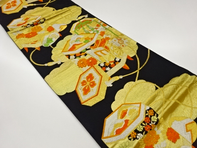JAPANESE FUKURO OBI / WOVEN FLOWERS